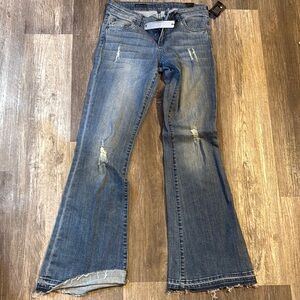 Women's Flared Blue Jeans